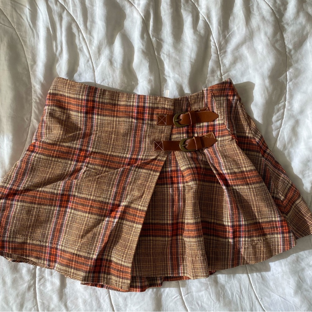 Free People plaid skirt